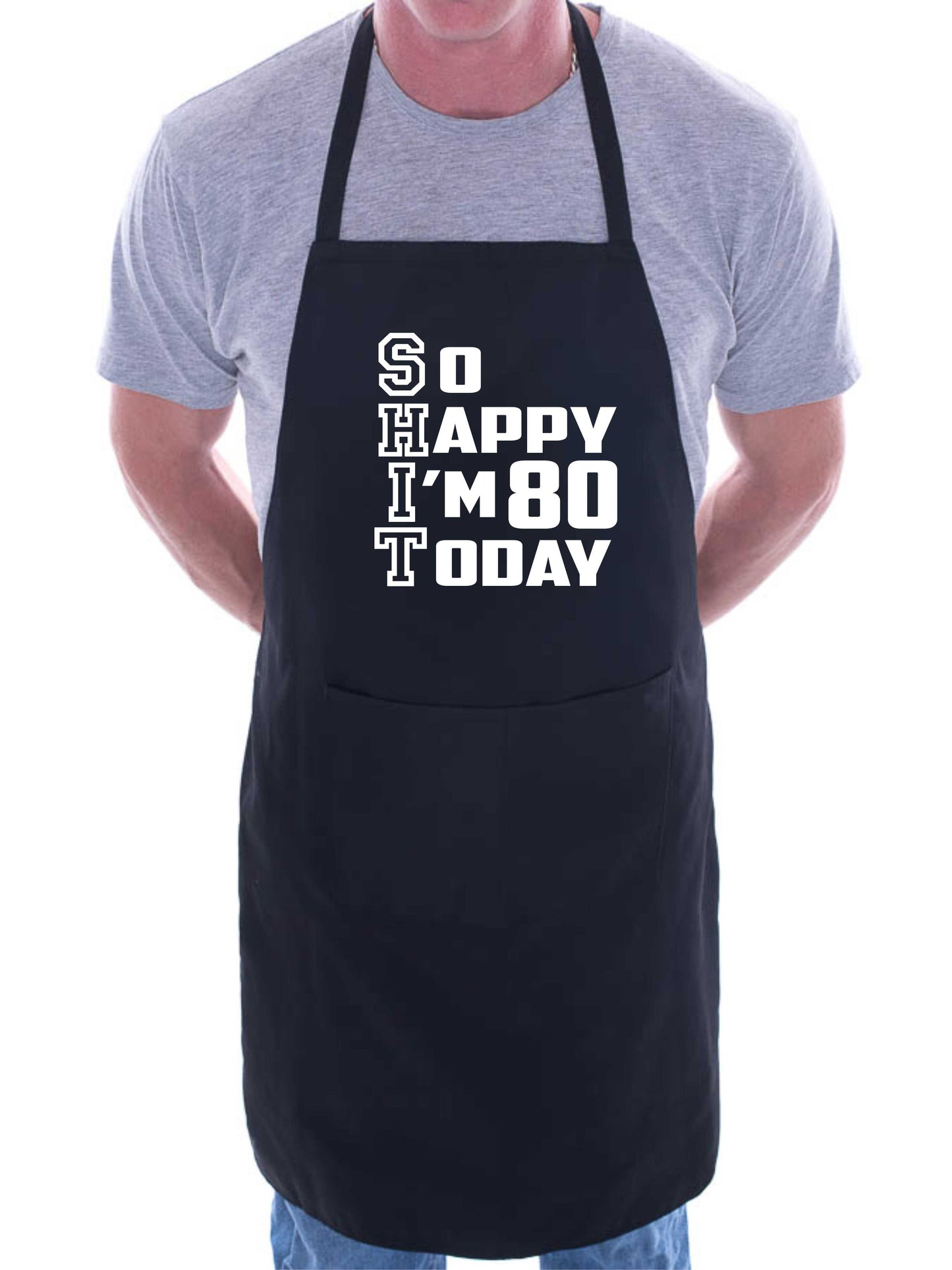 Apron Funny 80th Birthday Gift For Men & Ladies Turning 80 Present