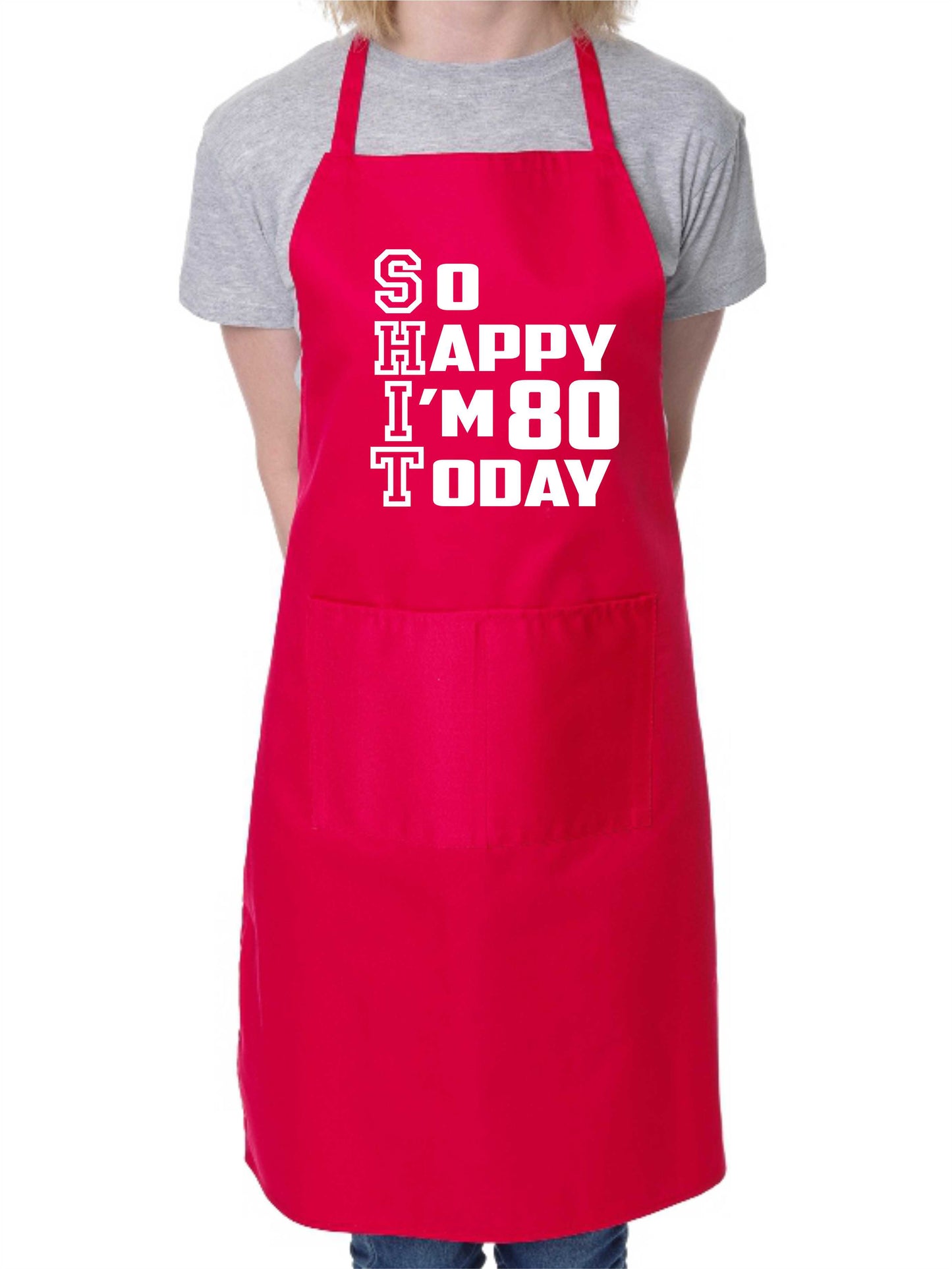 Apron Funny 80th Birthday Gift For Men & Ladies Turning 80 Present