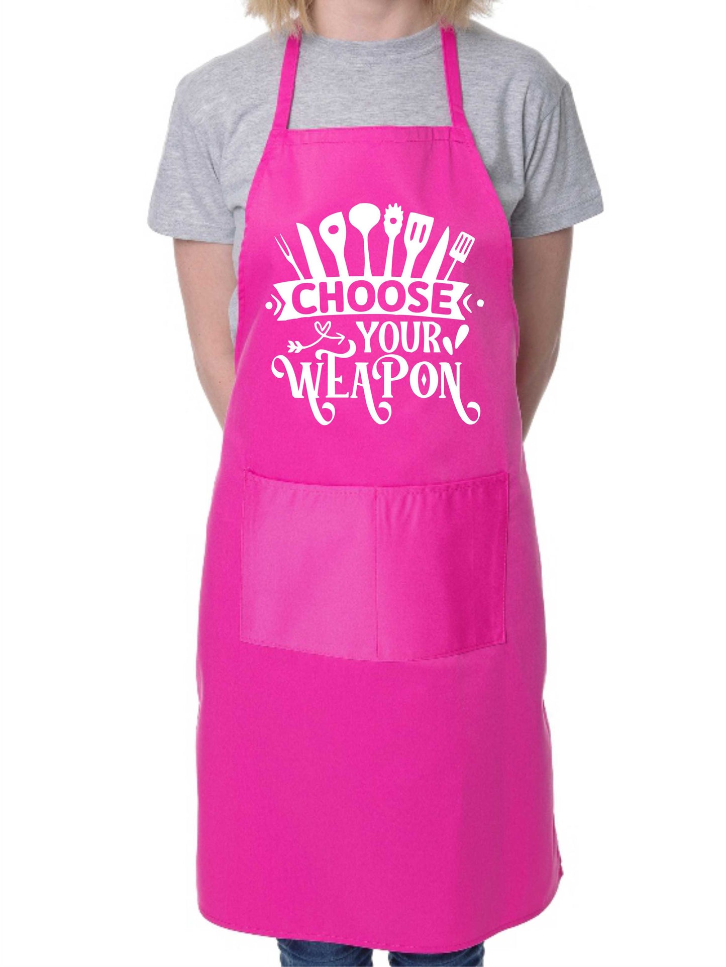 Apron Choose Your Weapon Gift For Her Gift For Him Funny Birthday Gift