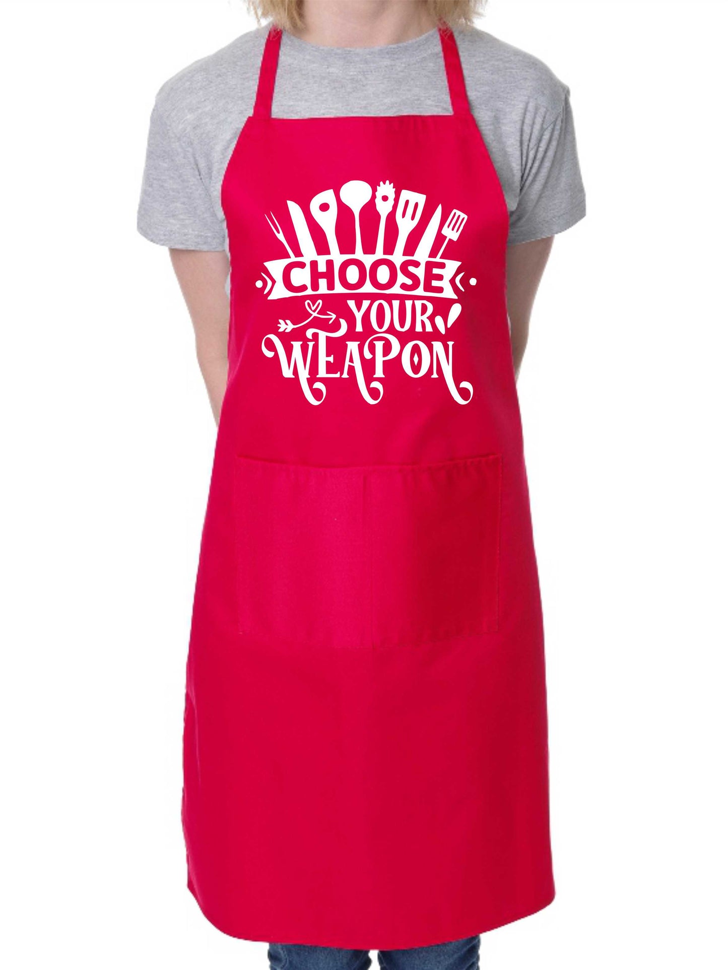 Apron Choose Your Weapon Gift For Her Gift For Him Funny Birthday Gift