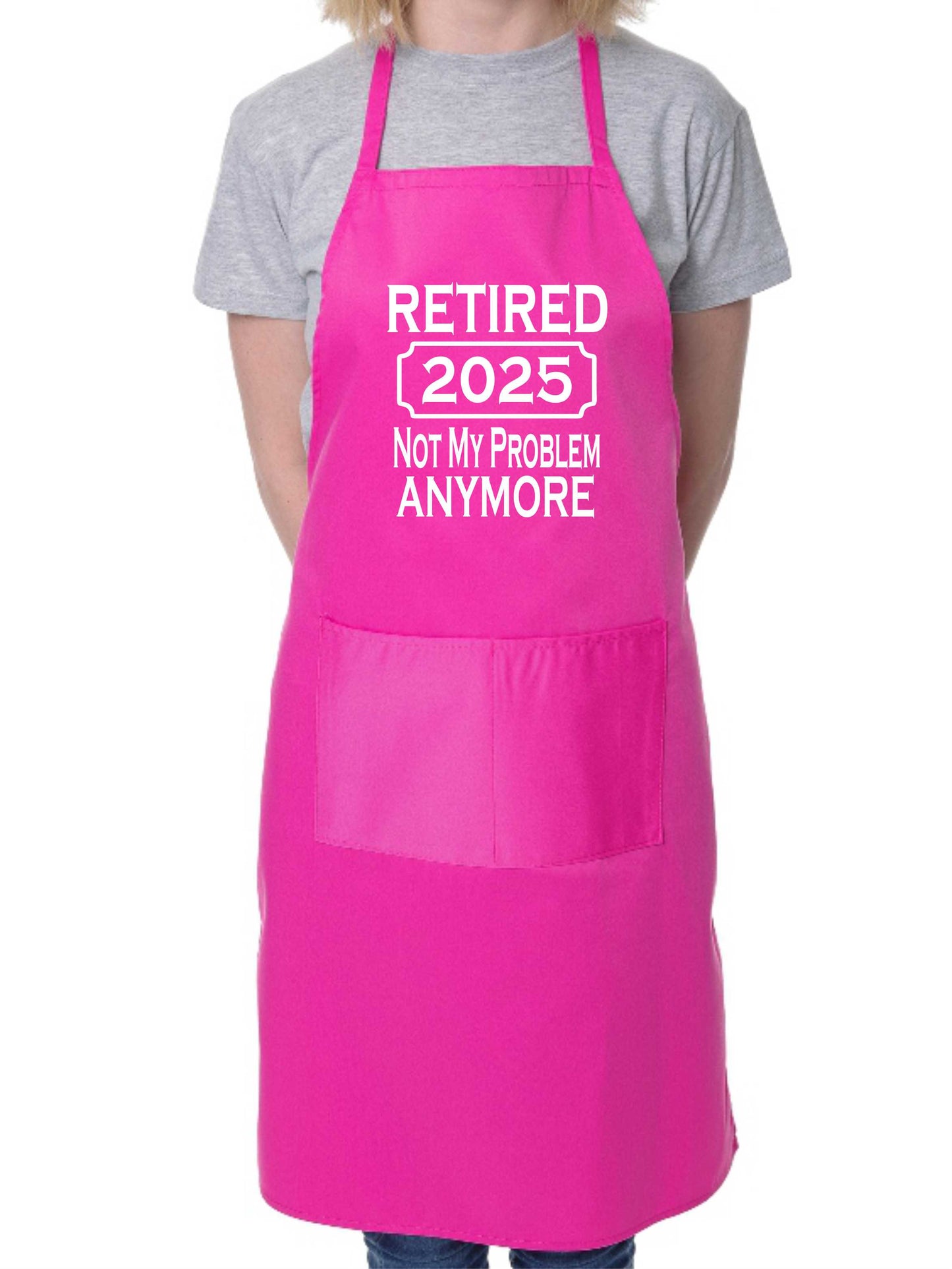 Print4U I Retired in 2025 Retirement Gift BBQ Baking Cooking BBQ Apron