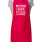 Print4U I Retired in 2025 Retirement Gift BBQ Baking Cooking BBQ Apron