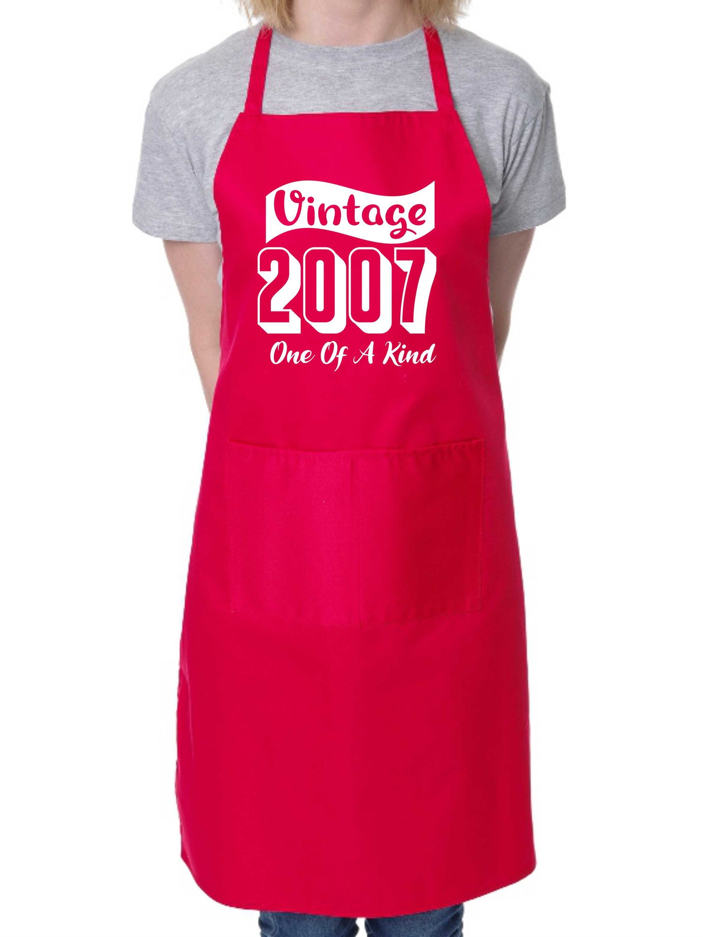 Vintage Birthday 2007 18th Birthday Funny Apron Novelty Baking BBQ