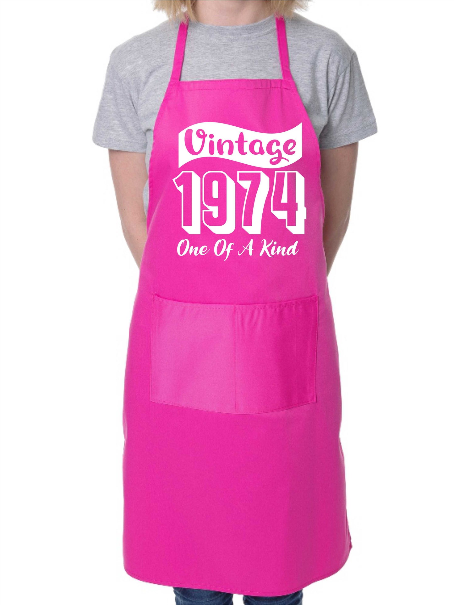 Vintage Birthday 1974 50th Birthday Funny Apron Novelty Baking BBQ