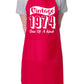 Vintage Birthday 1974 50th Birthday Funny Apron Novelty Baking BBQ