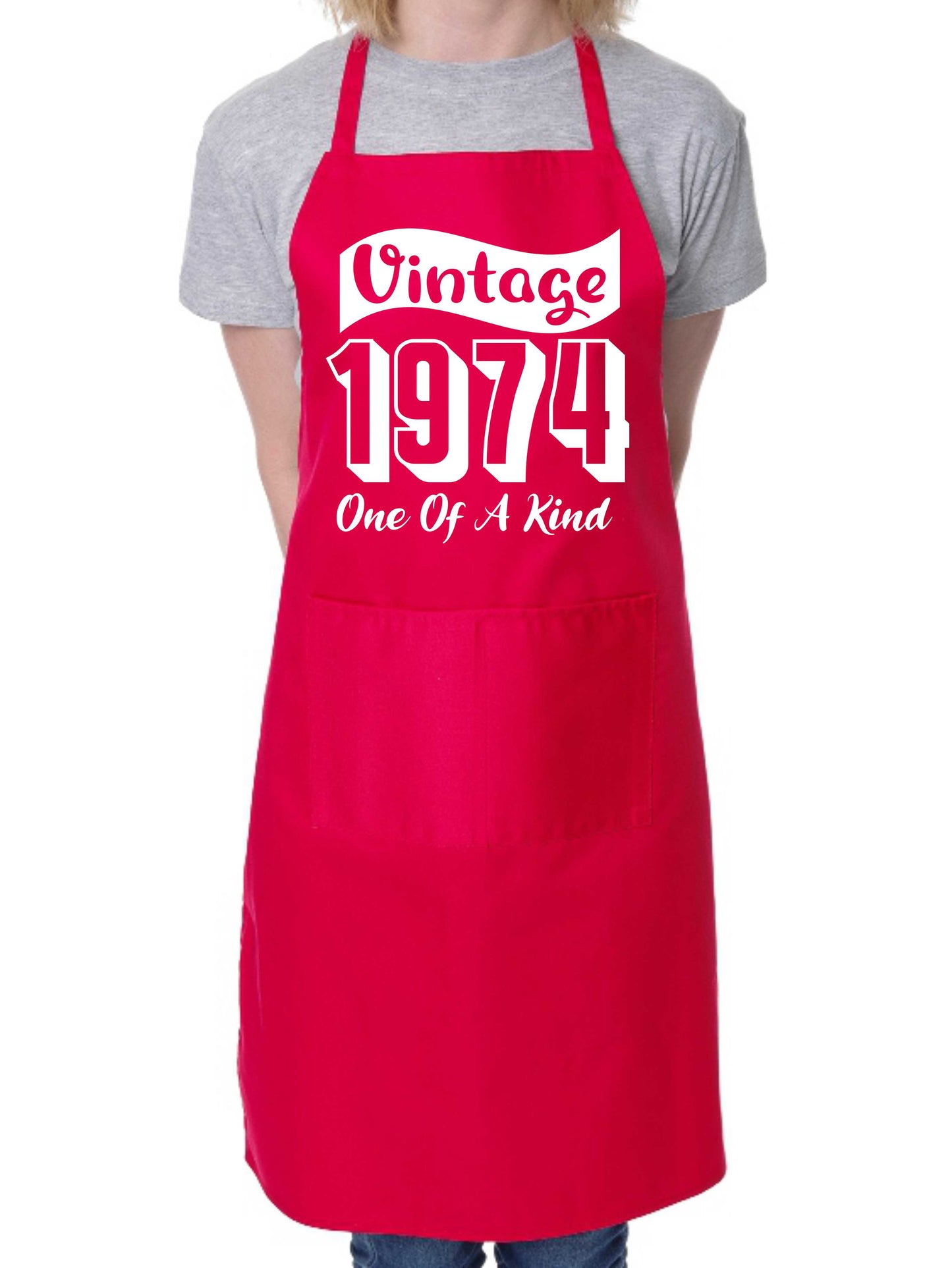 Vintage Birthday 1974 50th Birthday Funny Apron Novelty Baking BBQ