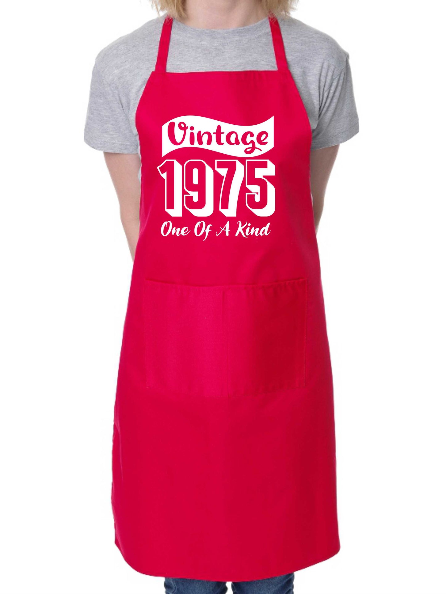 Vintage Birthday 1975 50th Birthday Funny Apron Novelty Baking BBQ