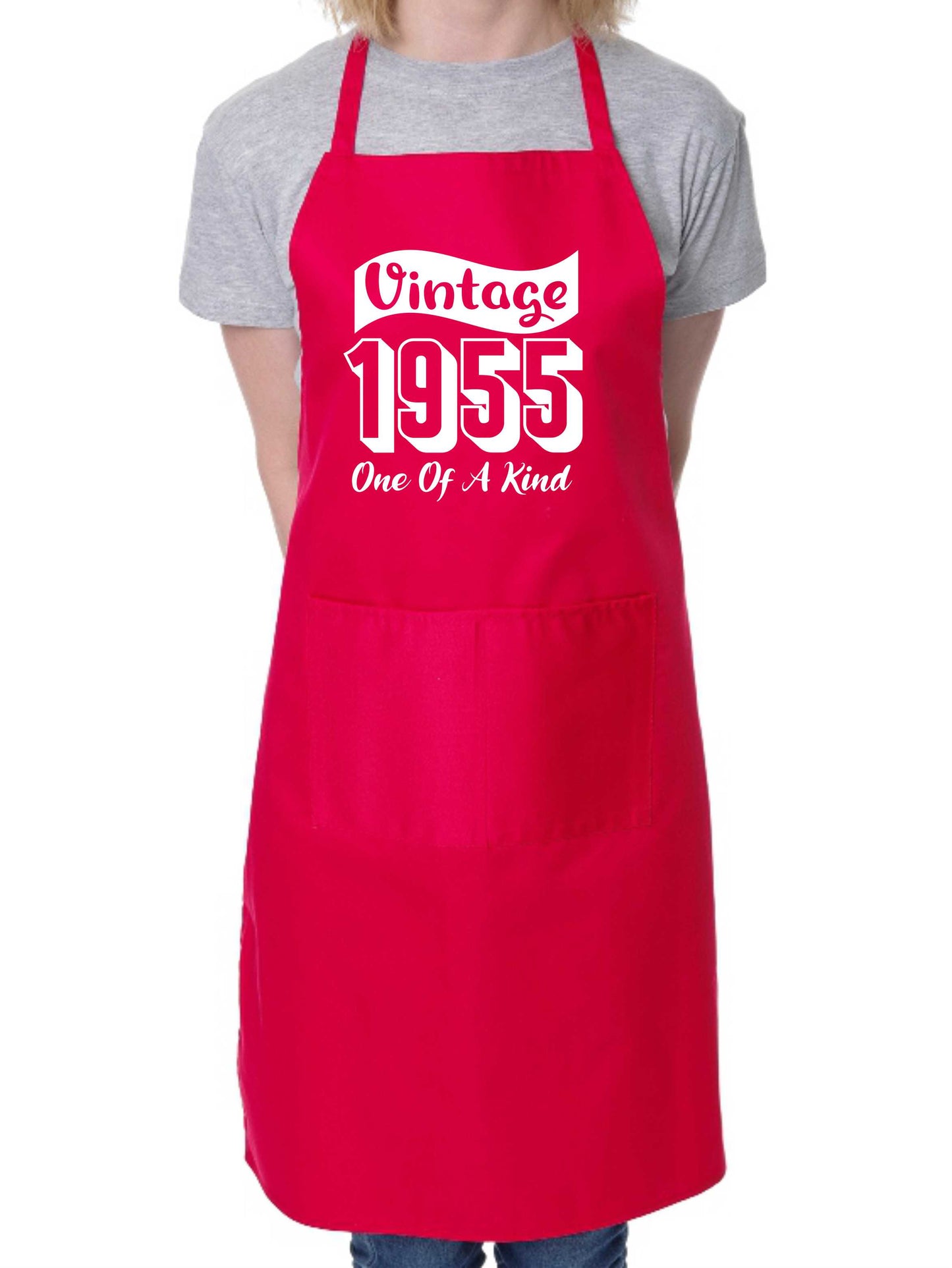 70th Birthday Vintage 1955 Age 70 Funny Apron Novelty Baking BBQ