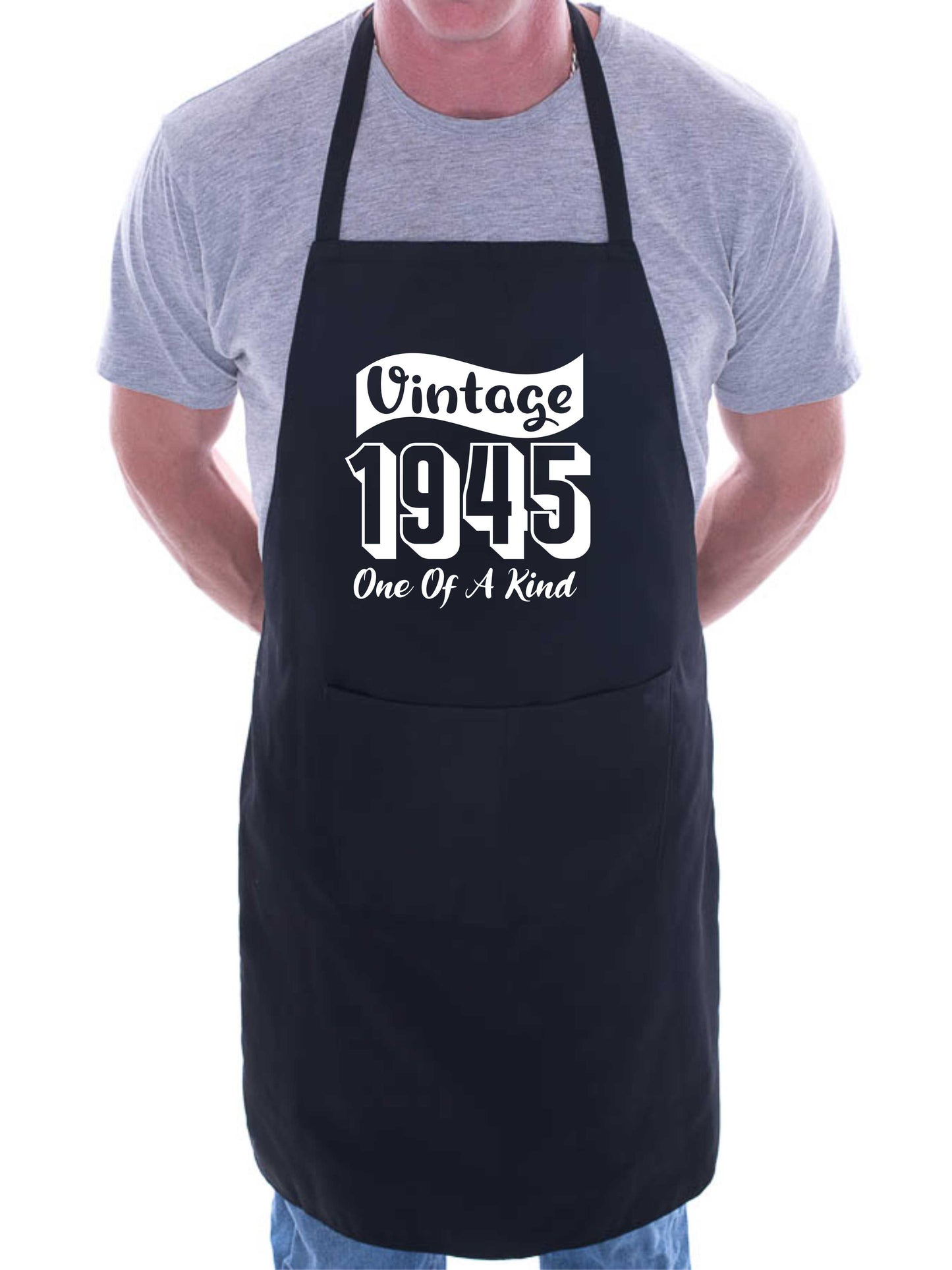 80th Birthday Vintage 1945 Age 80 Funny Apron Novelty Baking BBQ