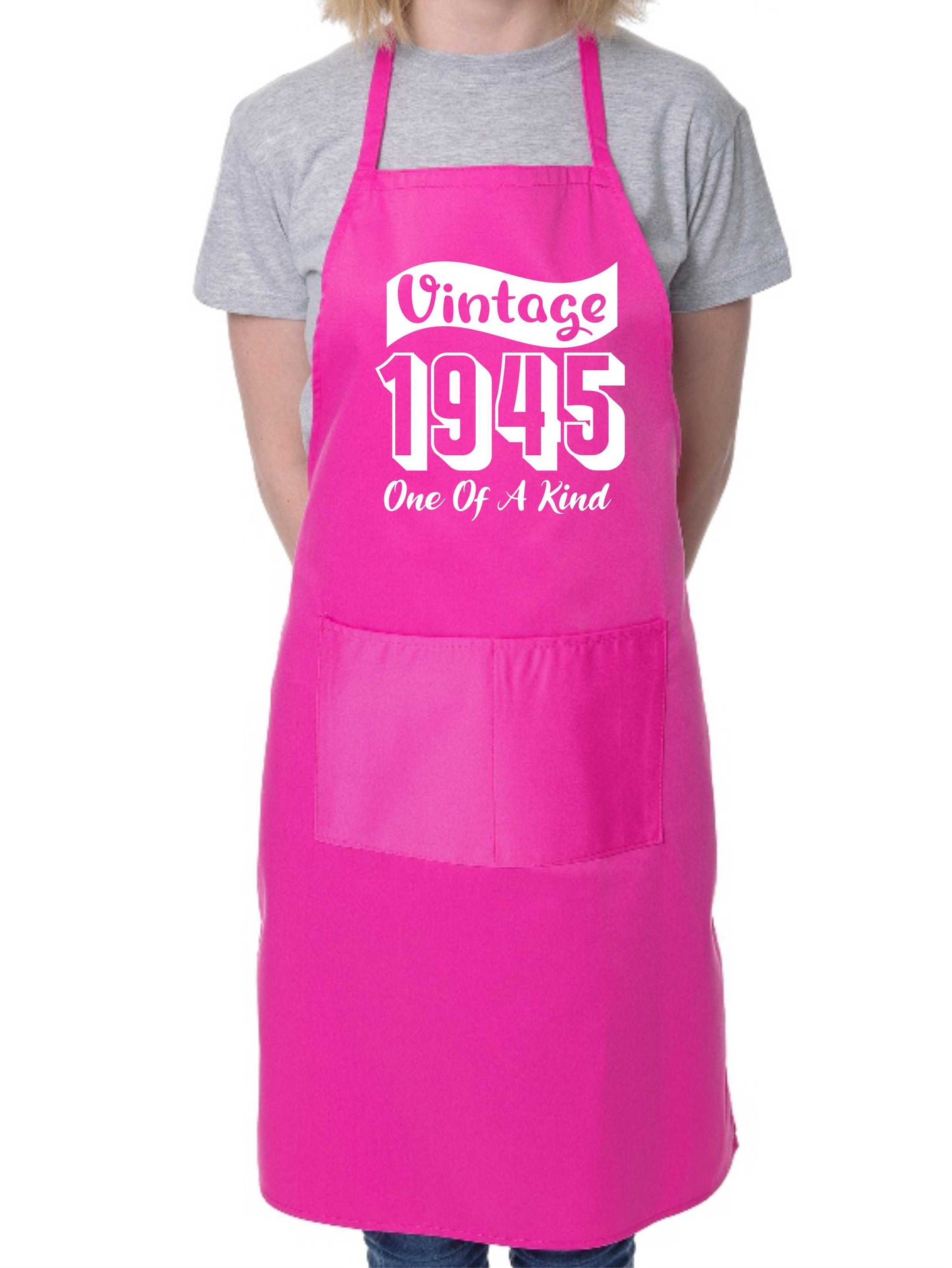 80th Birthday Vintage 1945 Age 80 Funny Apron Novelty Baking BBQ