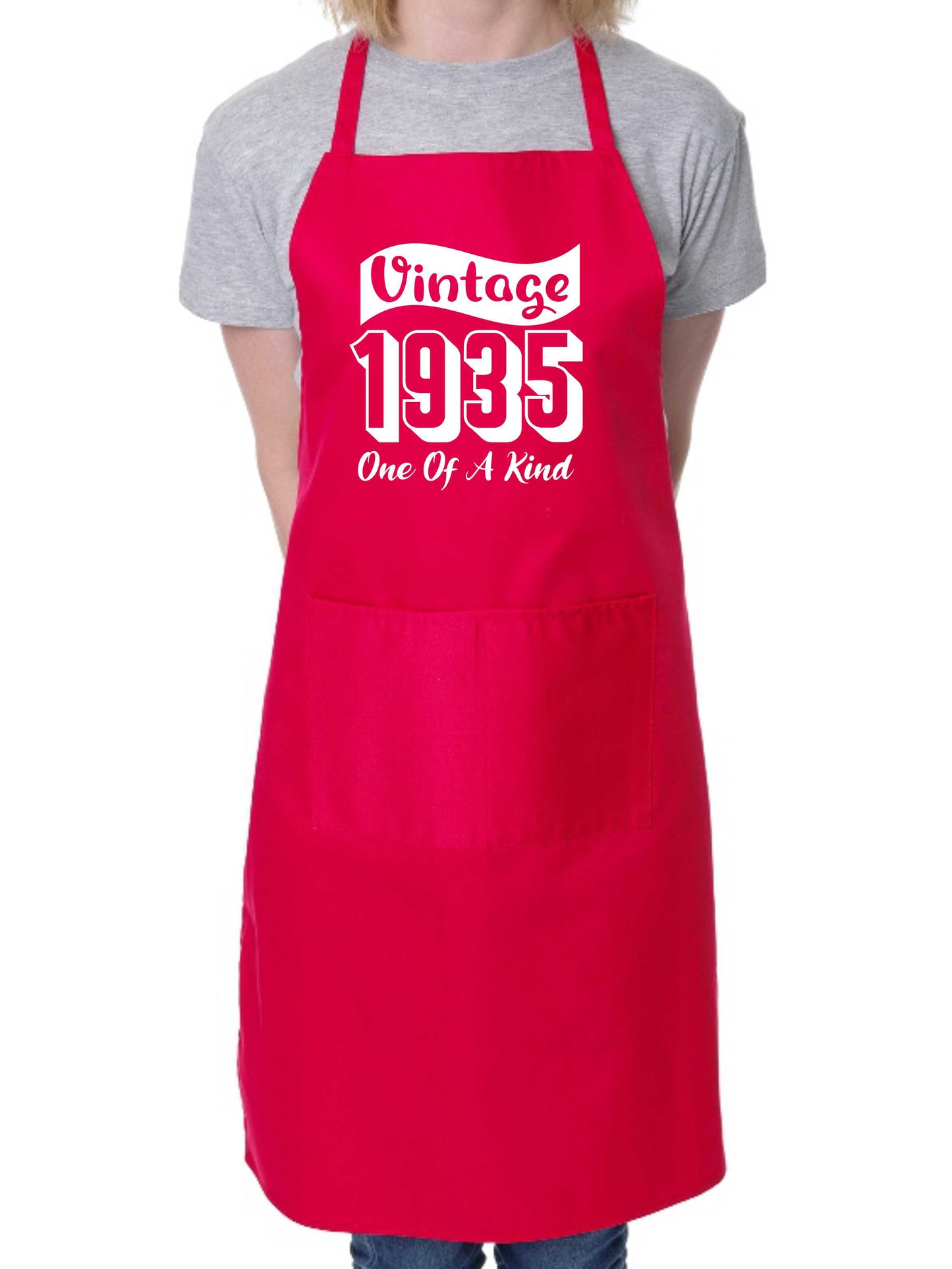 Vintage Birthday 1935 90th Birthday Funny Apron Novelty Baking BBQ