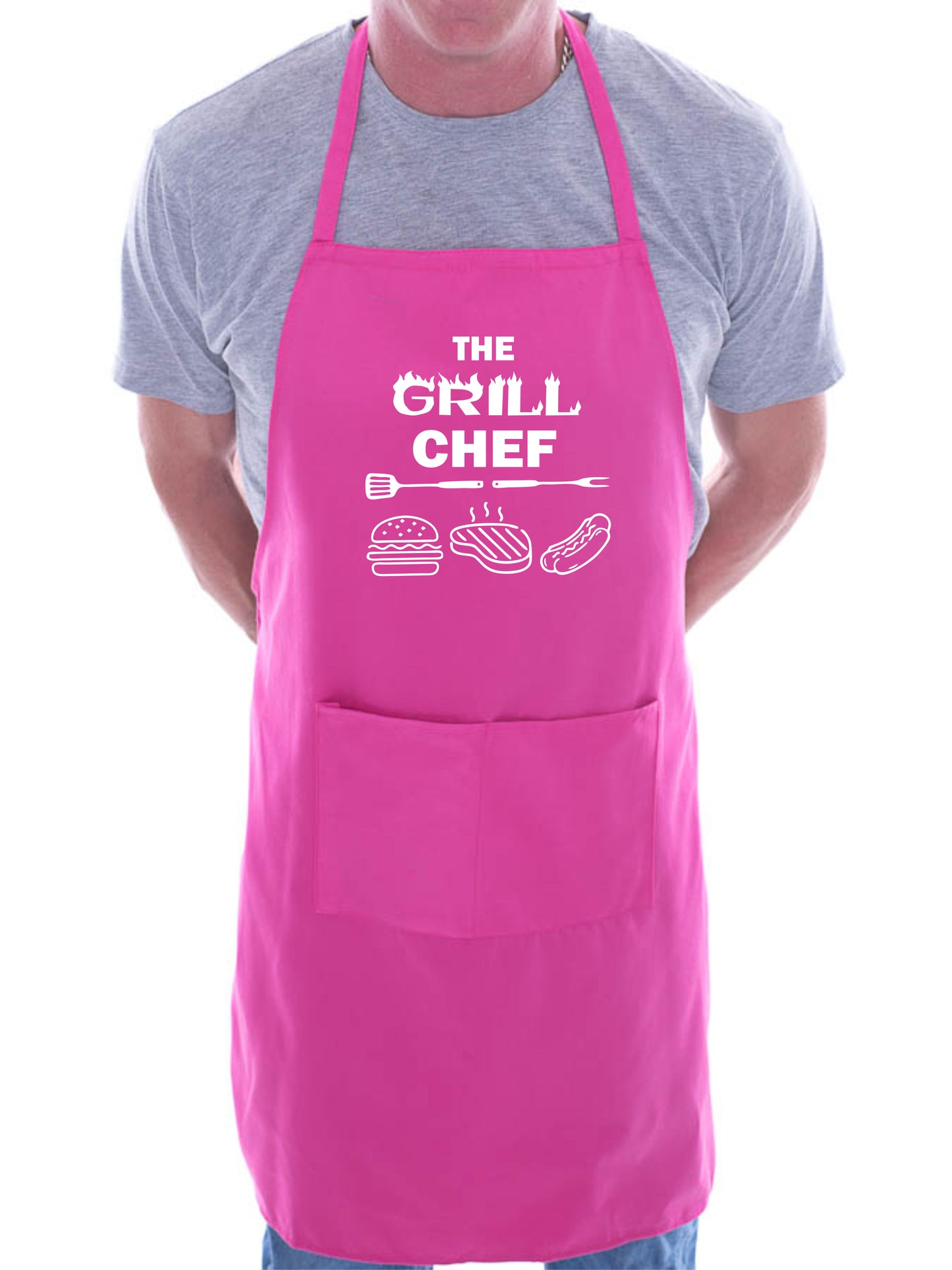 The Grill Chef  Apron Funny  Father's Day Birthday Gift Cooking Baking BBQ