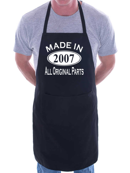 Made In 2007 18th Birthday BBQ Cooking Funny Novelty Apron