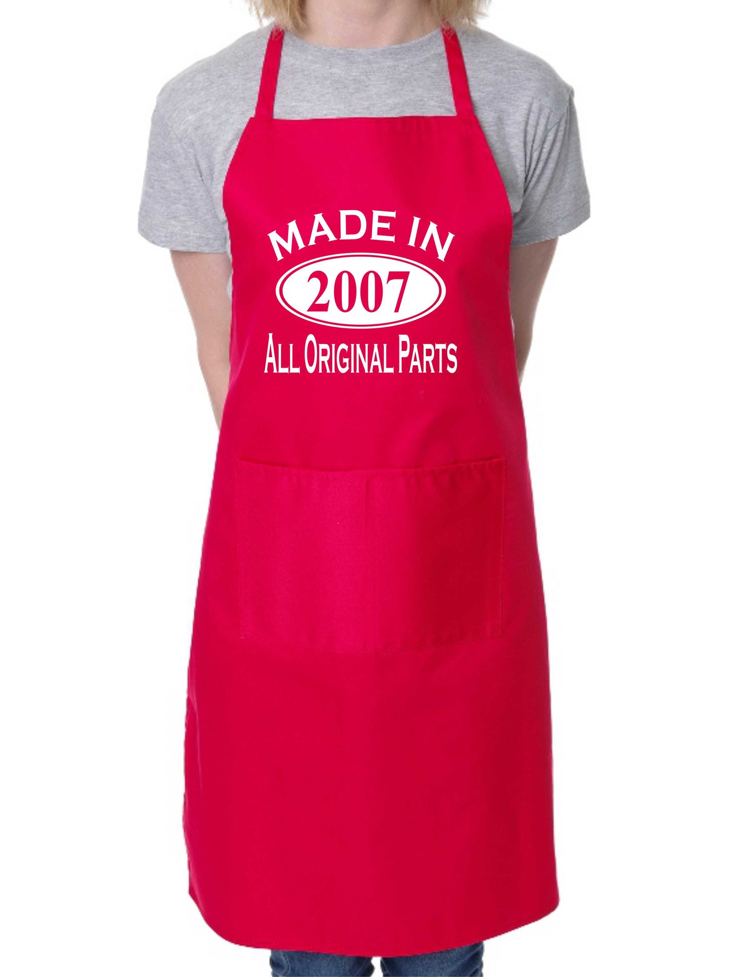 Made In 2007 18th Birthday BBQ Cooking Funny Novelty Apron