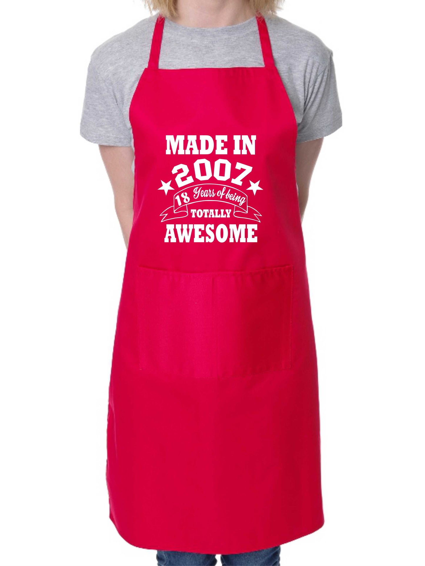 18th Birthday Made In 2007 BBQ Cooking Funny Novelty Apron