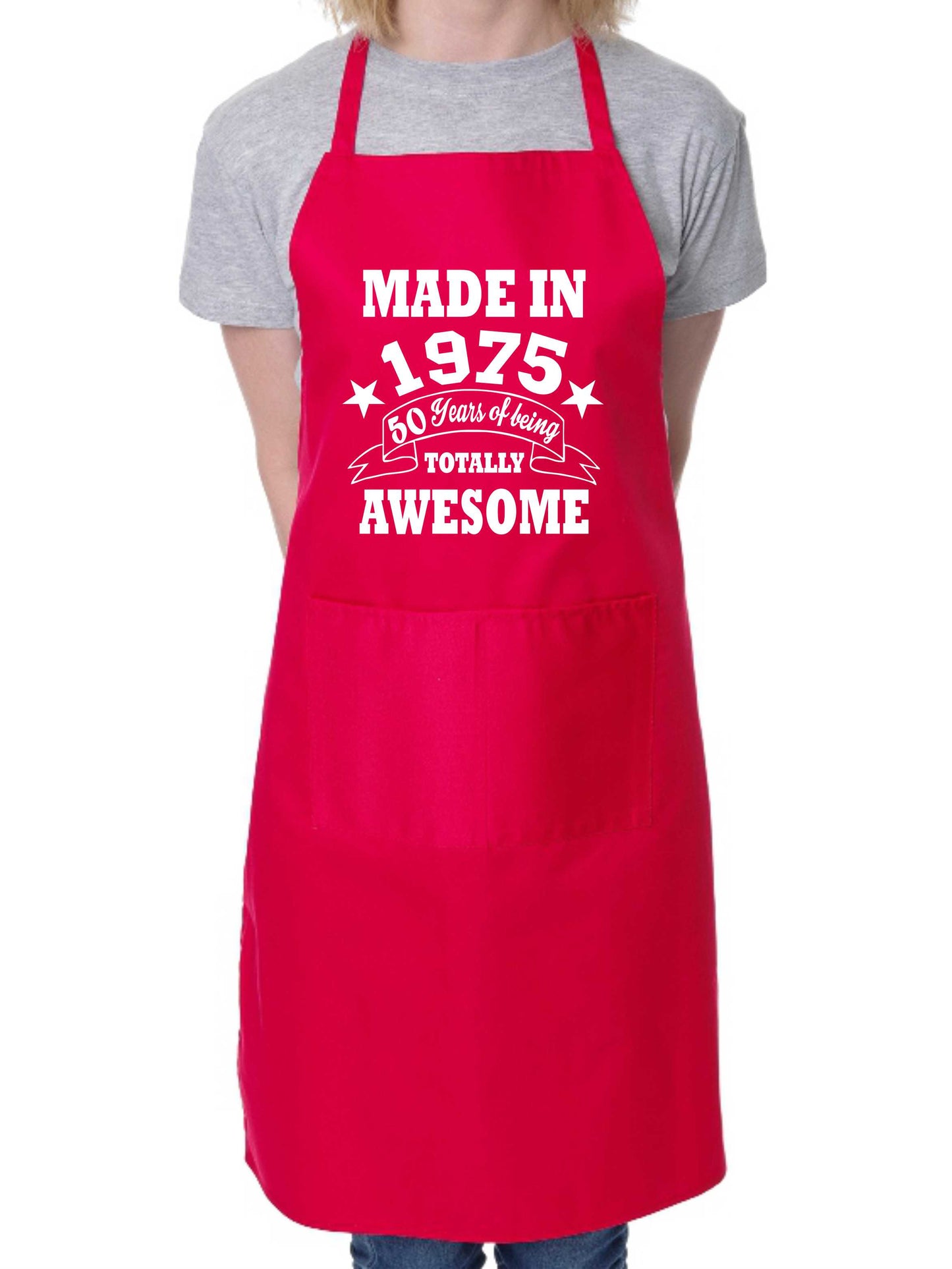 50th Birthday Made In 1975 BBQ Cooking Funny Novelty Apron