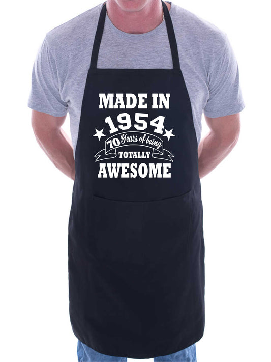 70th Birthday Made In 1954 BBQ Cooking Funny Novelty Apron