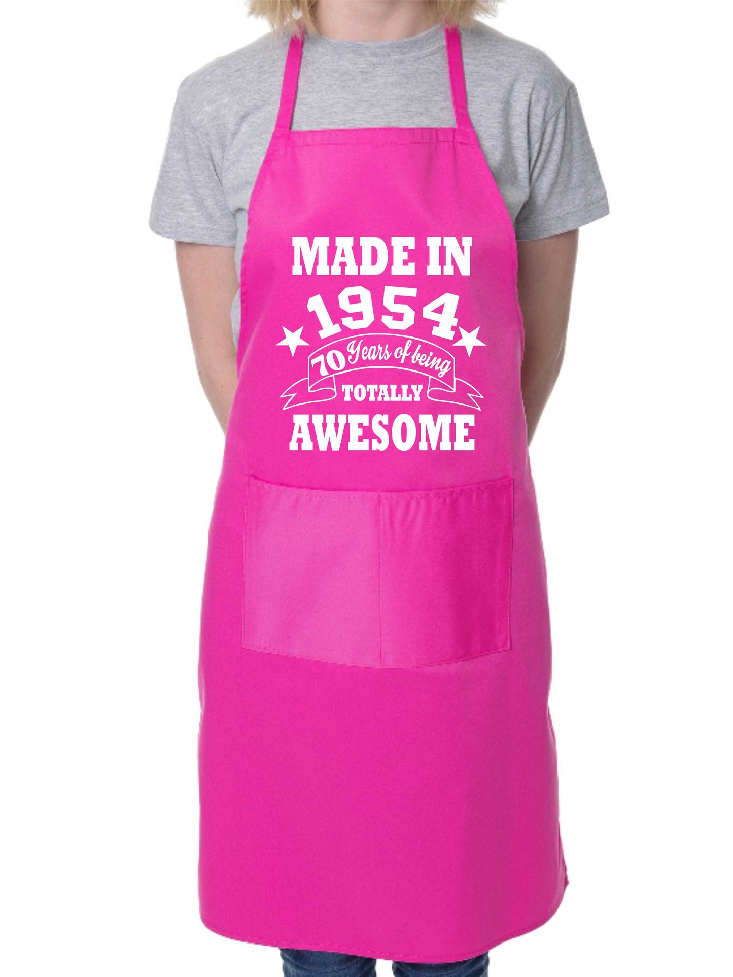 70th Birthday Made In 1954 BBQ Cooking Funny Novelty Apron