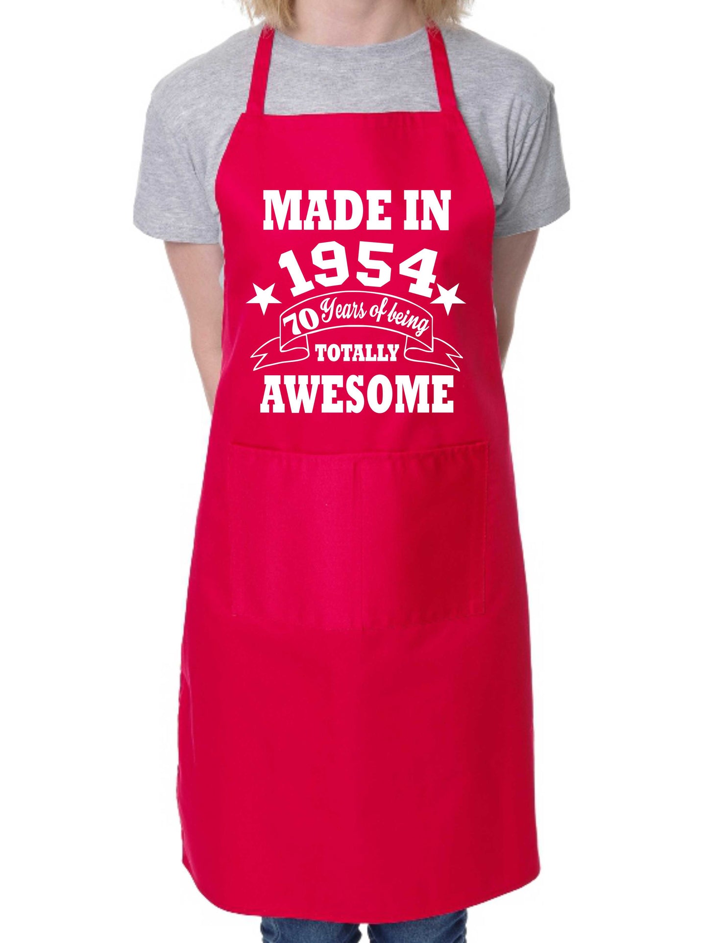 70th Birthday Made In 1954 BBQ Cooking Funny Novelty Apron