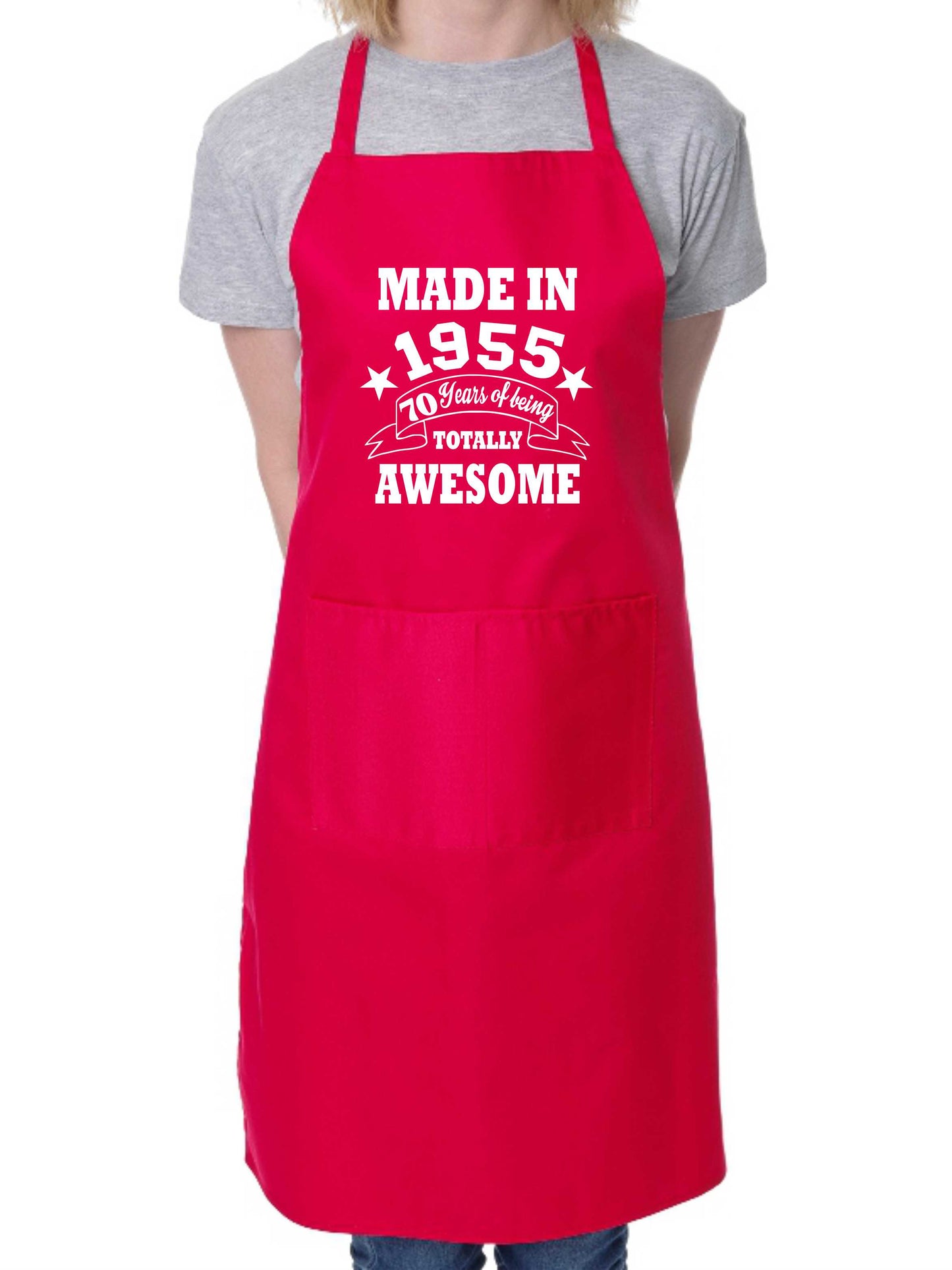 70th Birthday Made In 1955 BBQ Cooking Funny Novelty Apron