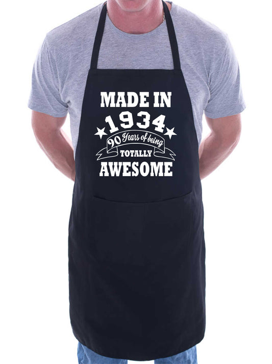 90th Birthday Made In 1934 BBQ Cooking Funny Novelty Apron