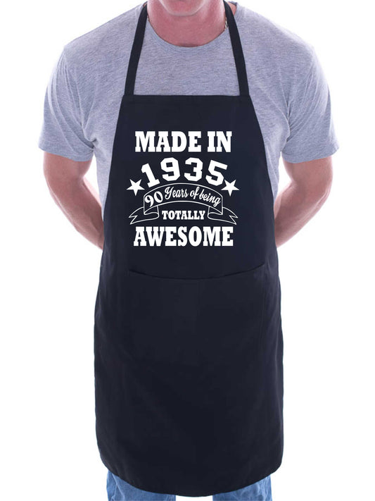 90th Birthday Made In 1935 BBQ Cooking Funny Novelty Apron