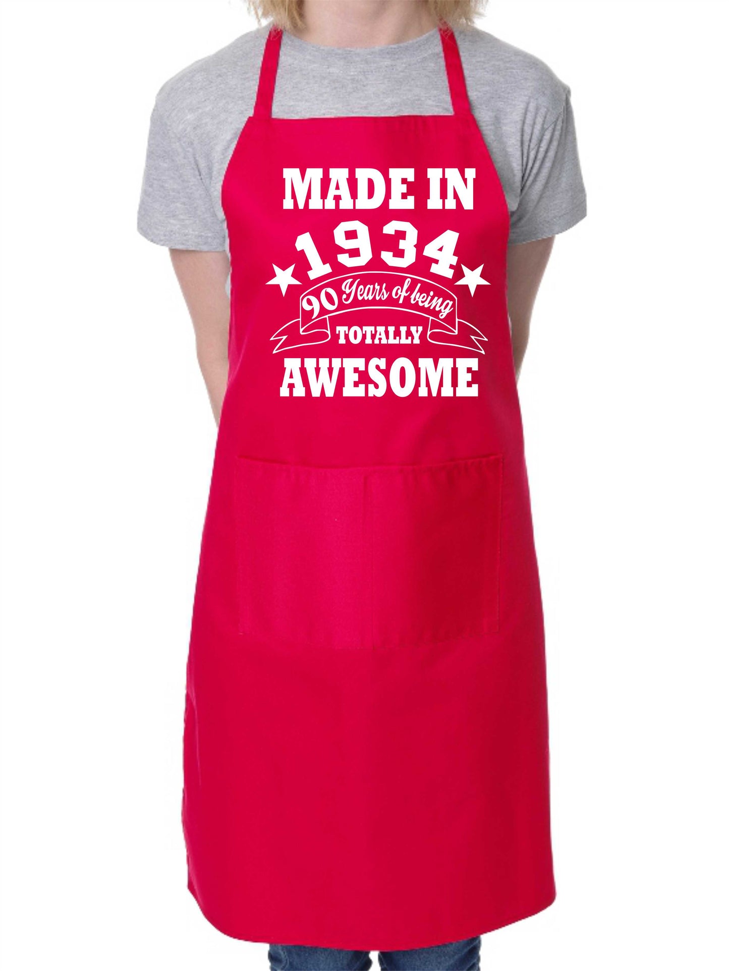 90th Birthday Made In 1934 BBQ Cooking Funny Novelty Apron