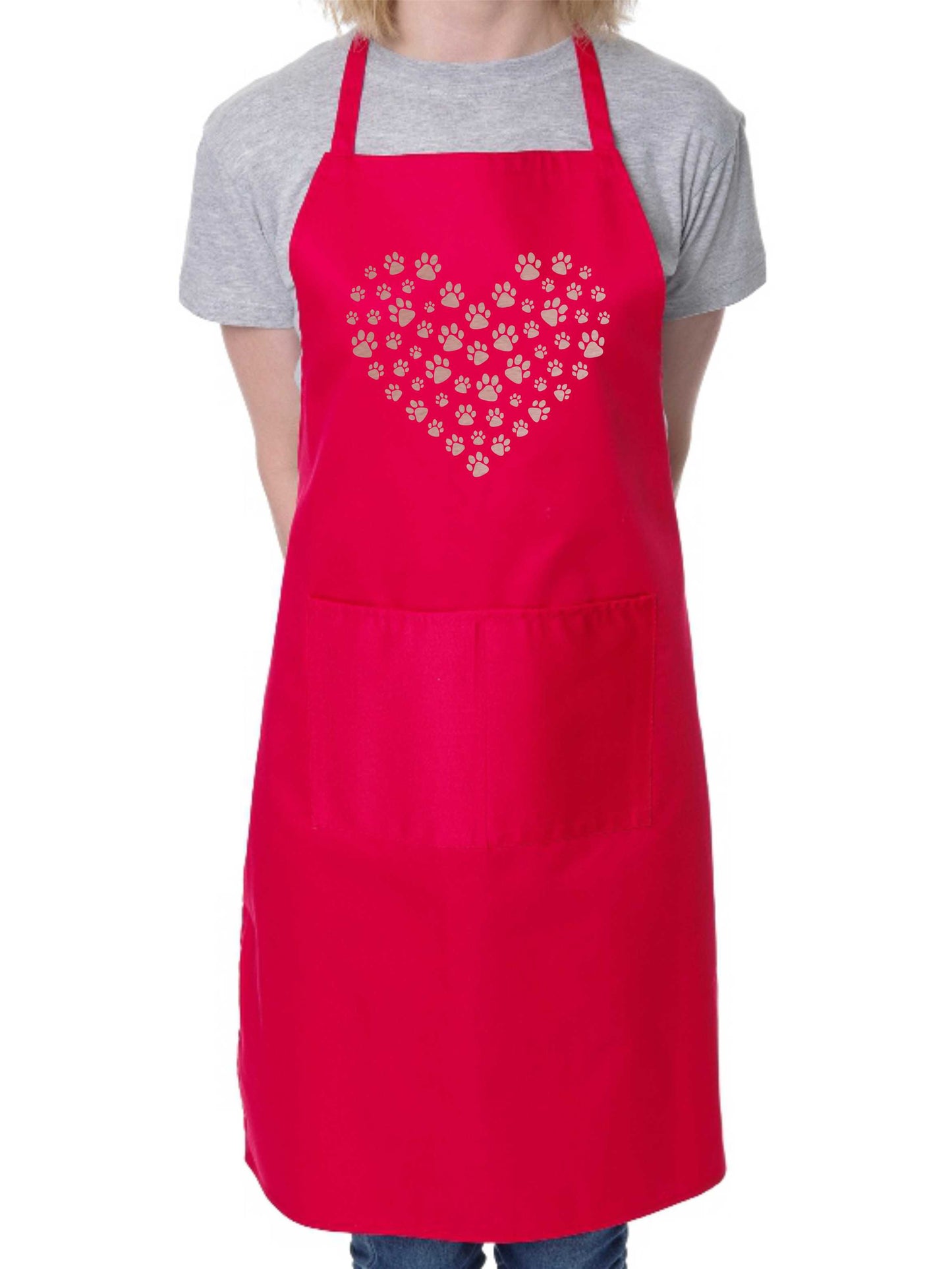 Apron Dog Lovers Gift Paw Heart Dog For Life Birthday Gift