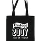 Print4U Born In 2007 18th Birthday Age 18 Funny Shopping Tote Bag