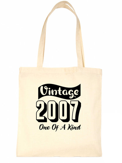 Print4U Born In 2007 18th Birthday Age 18 Funny Shopping Tote Bag