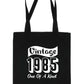 Print4U Born In 1985 40th Birthday Age 40 Re Usable Shopping Tote Bag