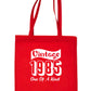 Print4U Born In 1985 40th Birthday Age 40 Re Usable Shopping Tote Bag