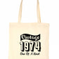 Born In 1974 50th Birthday Age 50 Funny Re Usuable Shopping Tote Bag