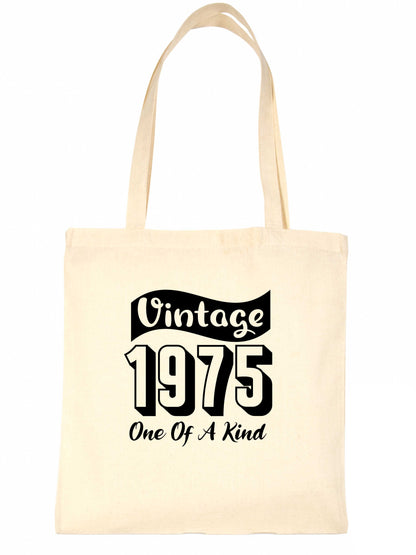 Print4U Born In 1975 50th Birthday Age 50 Re Usable Shopping Tote Bag