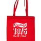 Print4U Born In 1975 50th Birthday Age 50 Re Usable Shopping Tote Bag