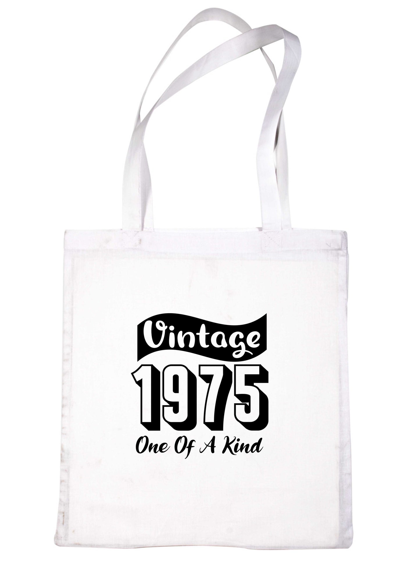 Print4U Born In 1975 50th Birthday Age 50 Re Usable Shopping Tote Bag