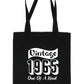 Print4U Born In 1965 60th Birthday Age 60 Re Usable Shopping Tote Bag