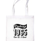 Print4U Born In 1965 60th Birthday Age 60 Re Usable Shopping Tote Bag