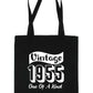 Print4U Born In 1955 70th Birthday Age 70 Re Usable Shopping Tote Bag