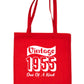 Print4U Born In 1955 70th Birthday Age 70 Re Usable Shopping Tote Bag