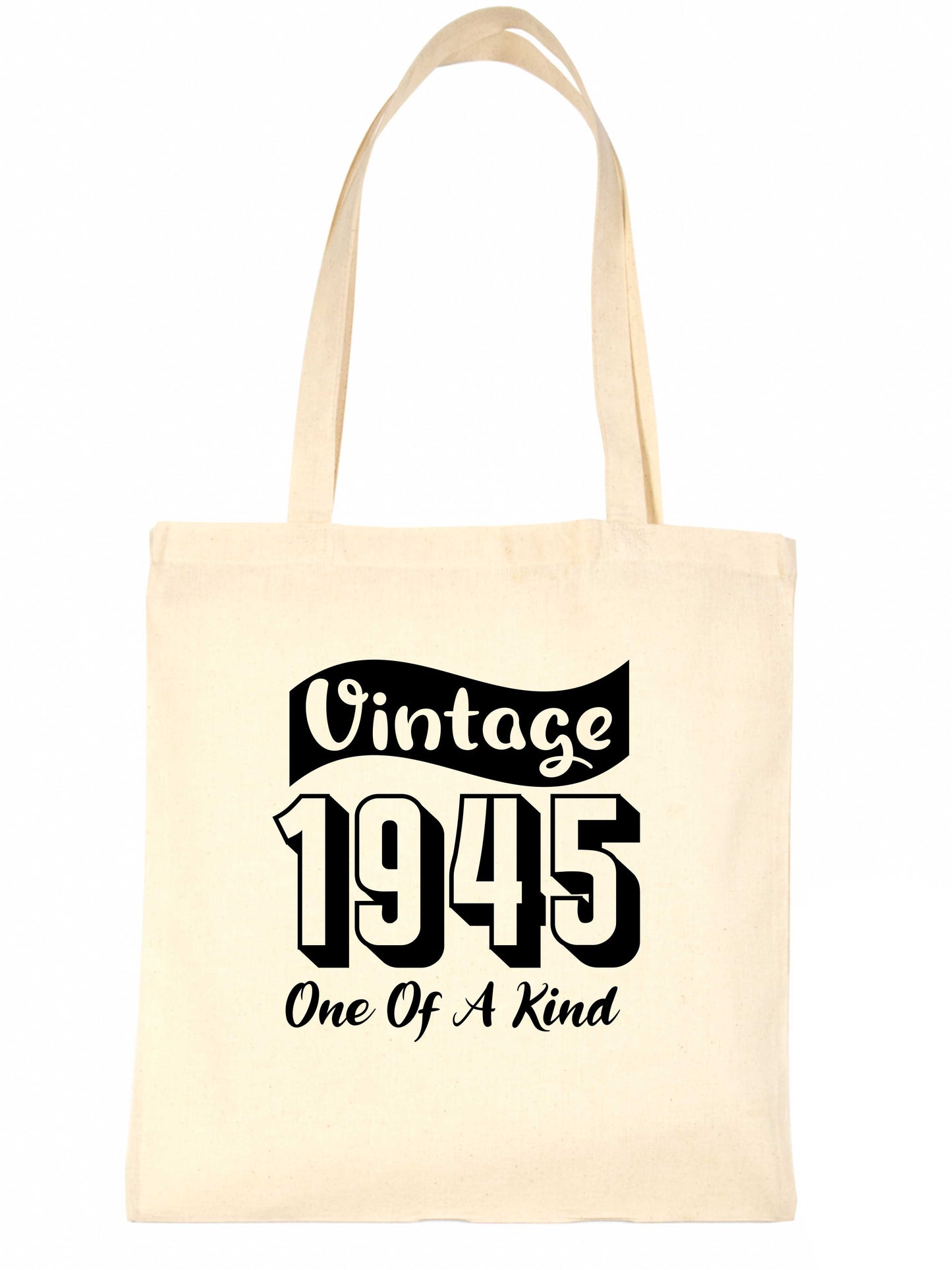 Print4U Born In 1945 80th Birthday Age 80 Re Usable Shopping Tote Bag