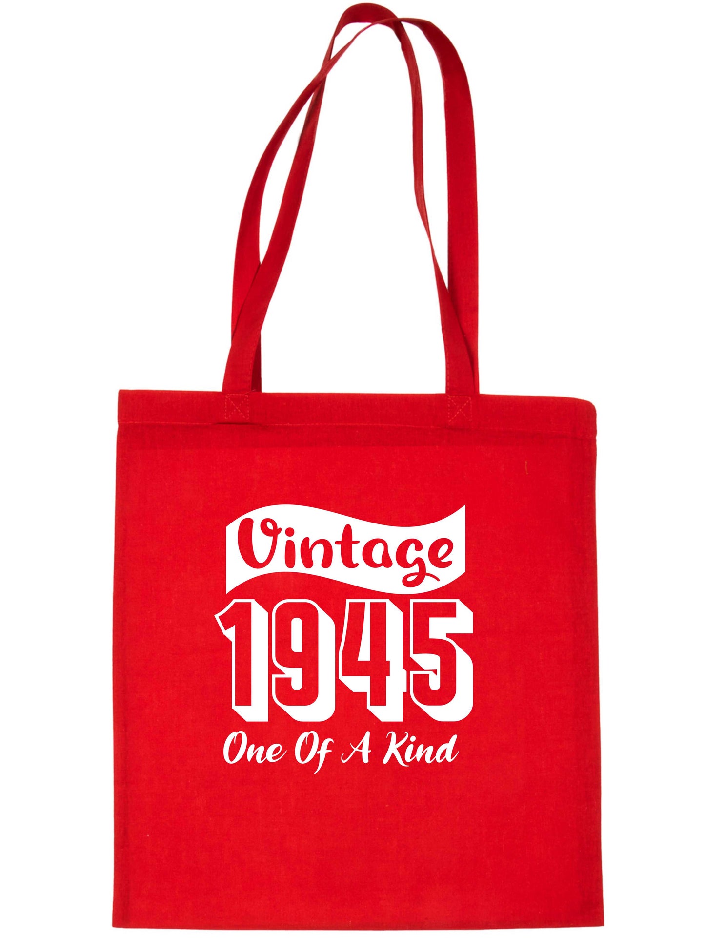 Print4U Born In 1945 80th Birthday Age 80 Re Usable Shopping Tote Bag