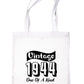 Born In 1944 80th Birthday Age 80 Funny Re Usuable Shopping Tote Bag