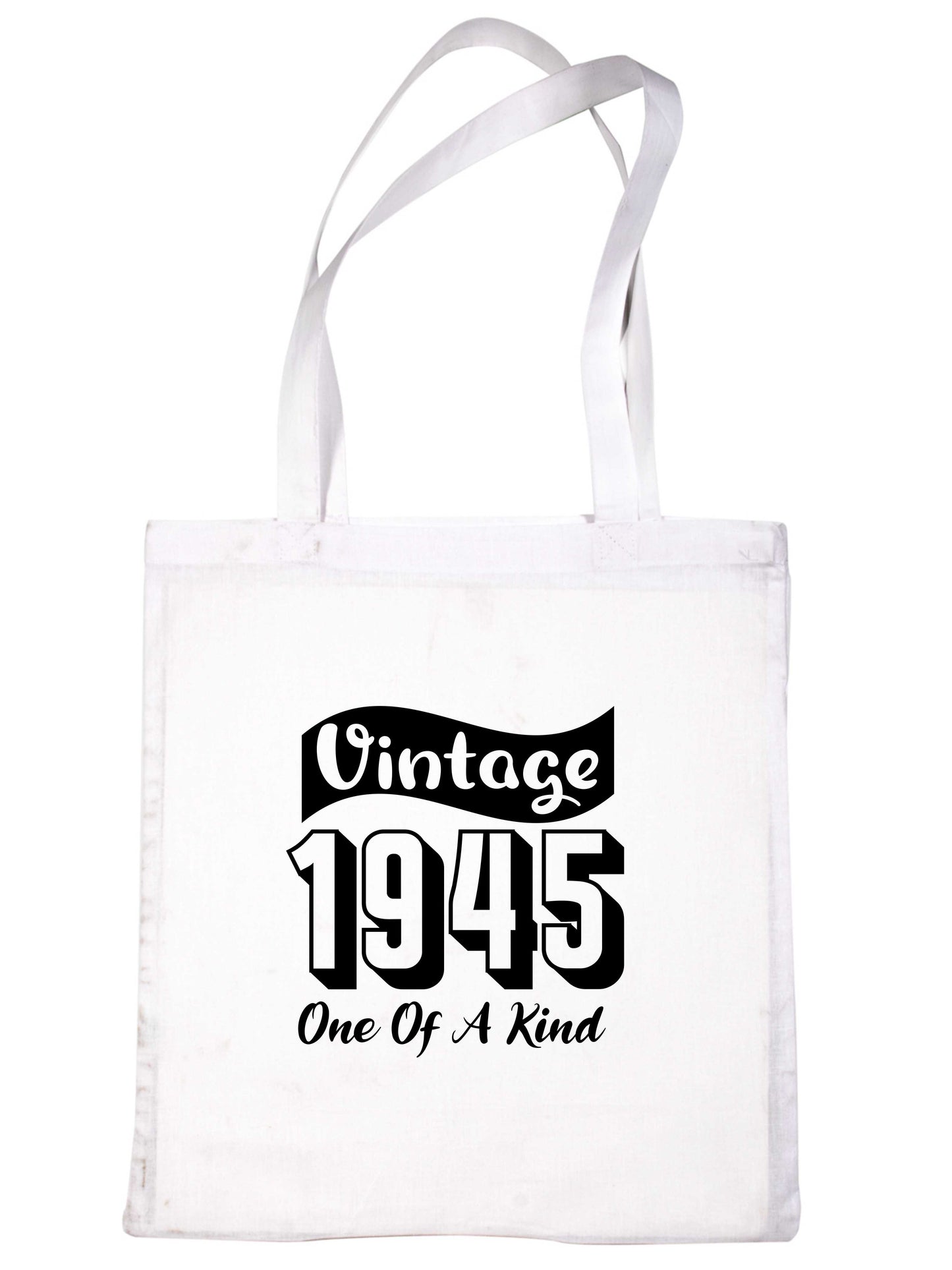 Print4U Born In 1945 80th Birthday Age 80 Re Usable Shopping Tote Bag