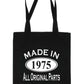 Print4u Shopping Tote Bag For Life Made In 1975 50th Birthday