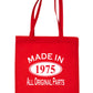 Print4u Shopping Tote Bag For Life Made In 1975 50th Birthday