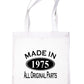 Print4u Shopping Tote Bag For Life Made In 1975 50th Birthday