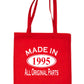 Print4u Shopping Tote Bag For Life Made In 1995 30th Birthday