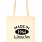 Print4u Shopping Tote Bag For Life Made In 1964 60th Birthday