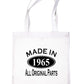 Print4u Shopping Tote Bag For Life Made In 1965 60th Birthday